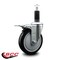 Service Caster 5'' Black Poly Swivel 1-1/8'' Expanding Stem Caster Total Lock Brake SCC-EXTTL20S514-PPUB-BLK-118 - alternate 2